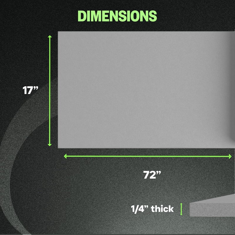 Xcel Gray 72” x 17” x ¼” Multi-Purpose Crafting Foam Sheet Roll – Neoprene Rubber Sheets for Costumes Cosplay Packing Foam – Closed Cell Foam Padding in Various Options - Image 2